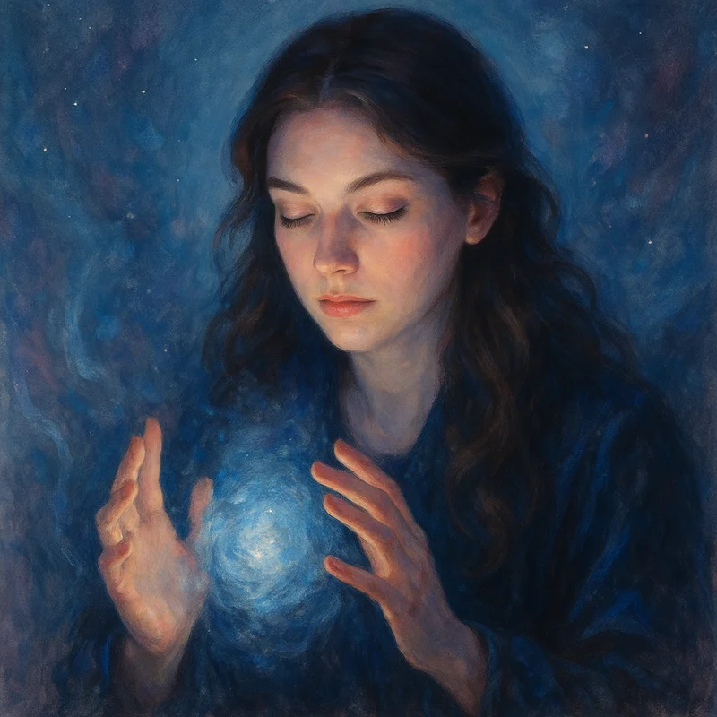 ココナラの口コミで評判のprince7先生が霊視をする様子