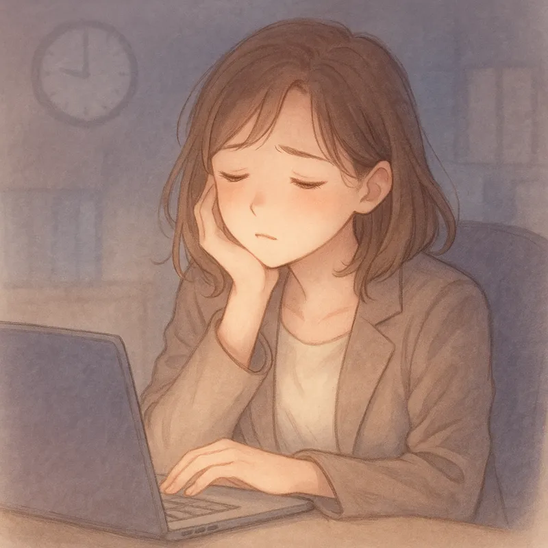 仕事のストレスが溜まって人間関係をリセットしたい女性